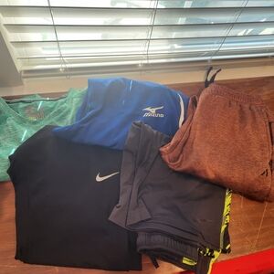 Nike and Mizuno Activewear Bundle - Blue, Black, Brown
